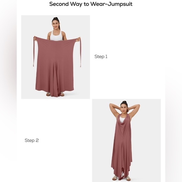 Halara High Waisted Lace Up Split Hem Palazzo Wide Leg Flowy Casual Pants - Picture 11 of 12